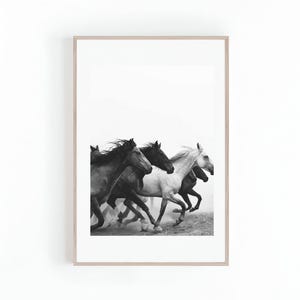 Photo of Wild Horses Running, Ranch Home Decor, Ranch and Cowboy Photos, Wildlife Photos, Large Posters, Digital Print, Instant Download