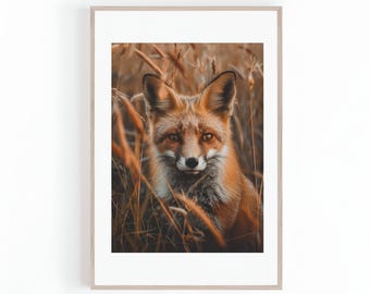 Photo of Forest Fox, Wild Fox Photo in High Definition, Wildlife Photography Prints, Digital Print, Animal Photos, Instant Download