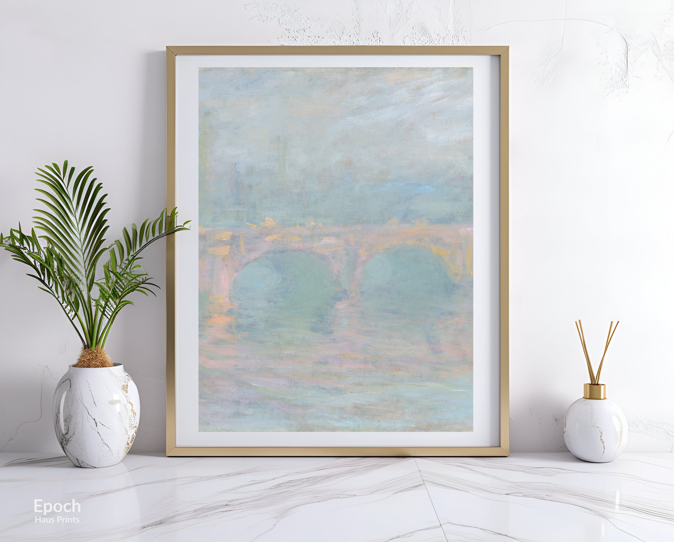 Claude Monet's Waterloo Bridge Digital Print, Extra Large Wall Art
