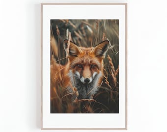 Photo of Forest Fox, Wild Fox Photo in High Definition, Wildlife Photography Prints, Digital Print, Animal Photos, Instant Download