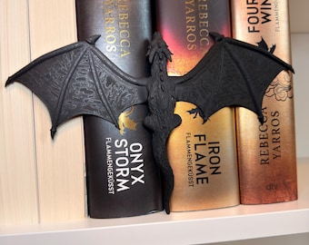 Dekoracja książki w kształcie smoka do Twojej półki na książki jako kącik fantasy ze smokiem, idealna dekoracja półki dla czytelników, prezent dla fanów fantasy