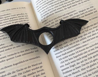 Portapáginas con forma de ala de dragón, inspirado en la llama de hierro de la cuarta ala, soporte para el pulgar, anillo de lectura - Portapáginas de libro, regalo de cumpleaños, Navidad y Pascua.