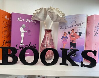 Boekenkast met 3D-letters – Individuele decoratie voor creatieve kamers, perfect cadeau voor geboorte, bruiloft of jubileum