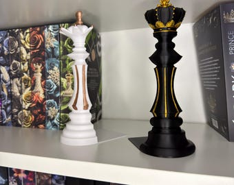 Bookends Royal Edition Dark Romance Chess Pieces Dark Reverse Harem BookTok Merchandise Bookish 3D Print Handpainted Gift Idea Bookies
