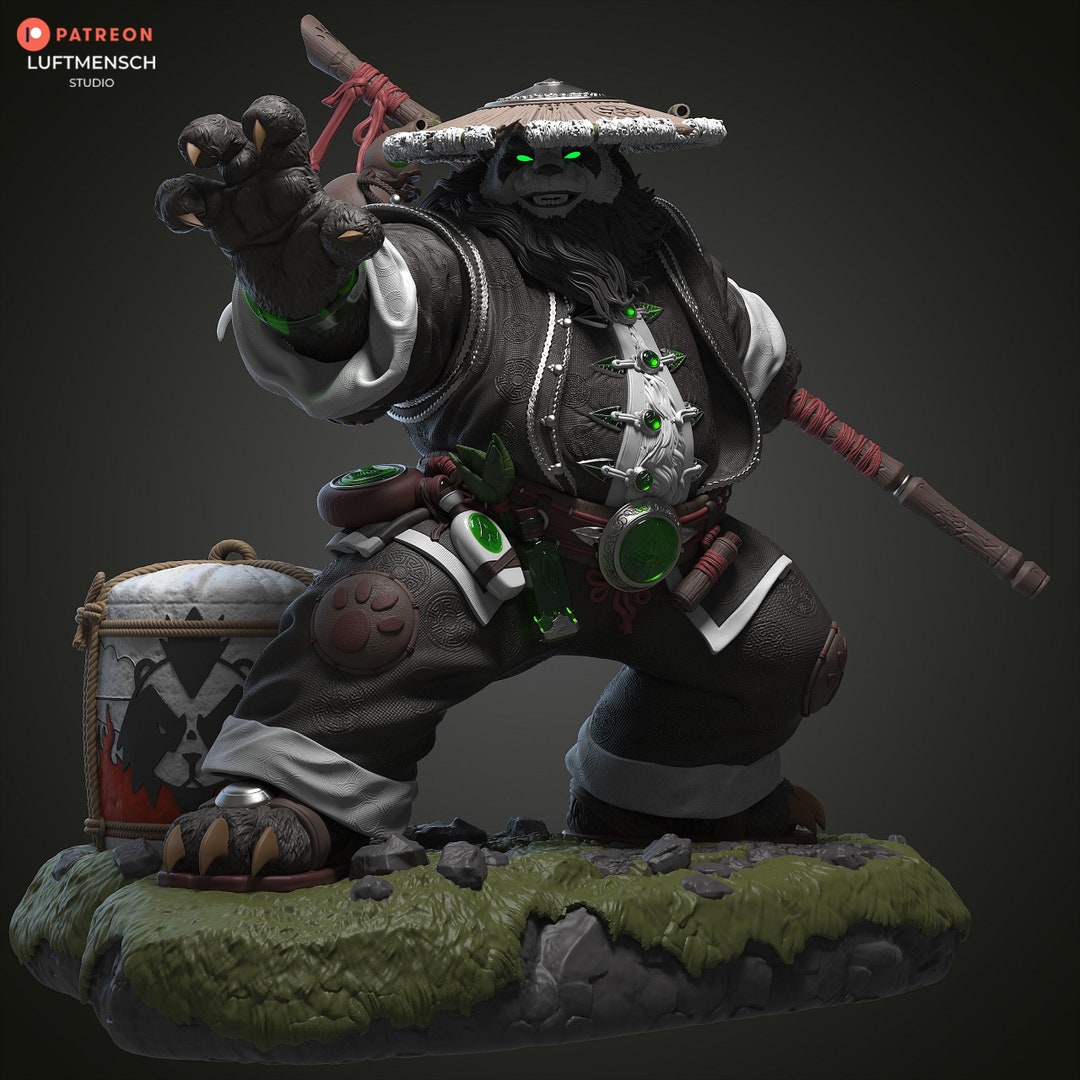 Figurine Chen Brune D'Orage – World Of Warcraft – Impression 3D – Résine – 2024