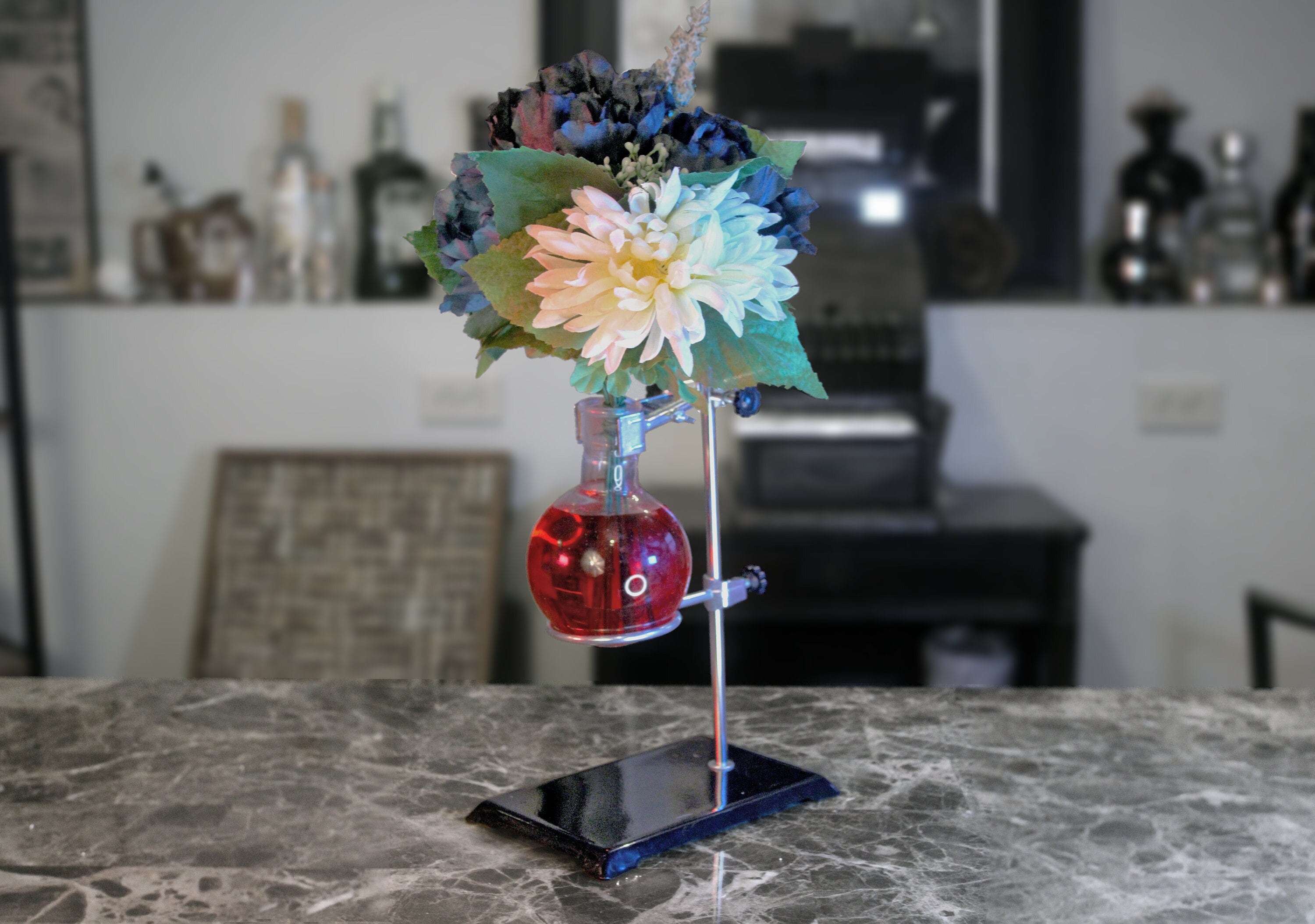 Custom Handmade Scientific Chemistry Planter Vase Flask With Stand
