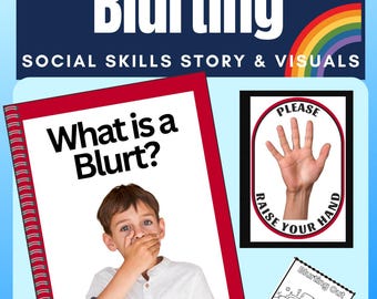 Raise Your Hand | No Blurting Out Social Skills Bundle | Visuals & Activities SEL