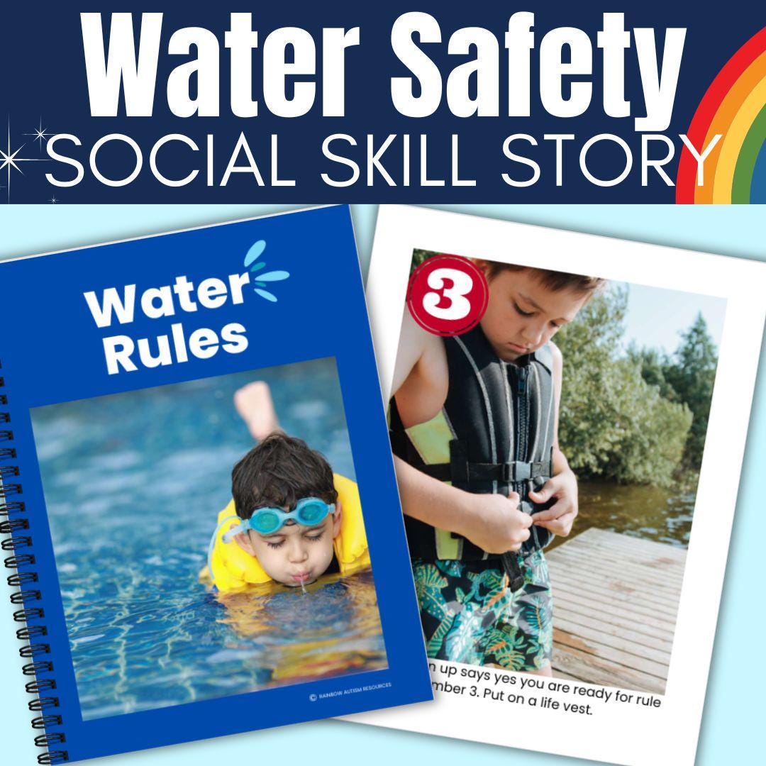 Autism Water Safety Social Story: Pool, Lake & Beach Rules - Etsy