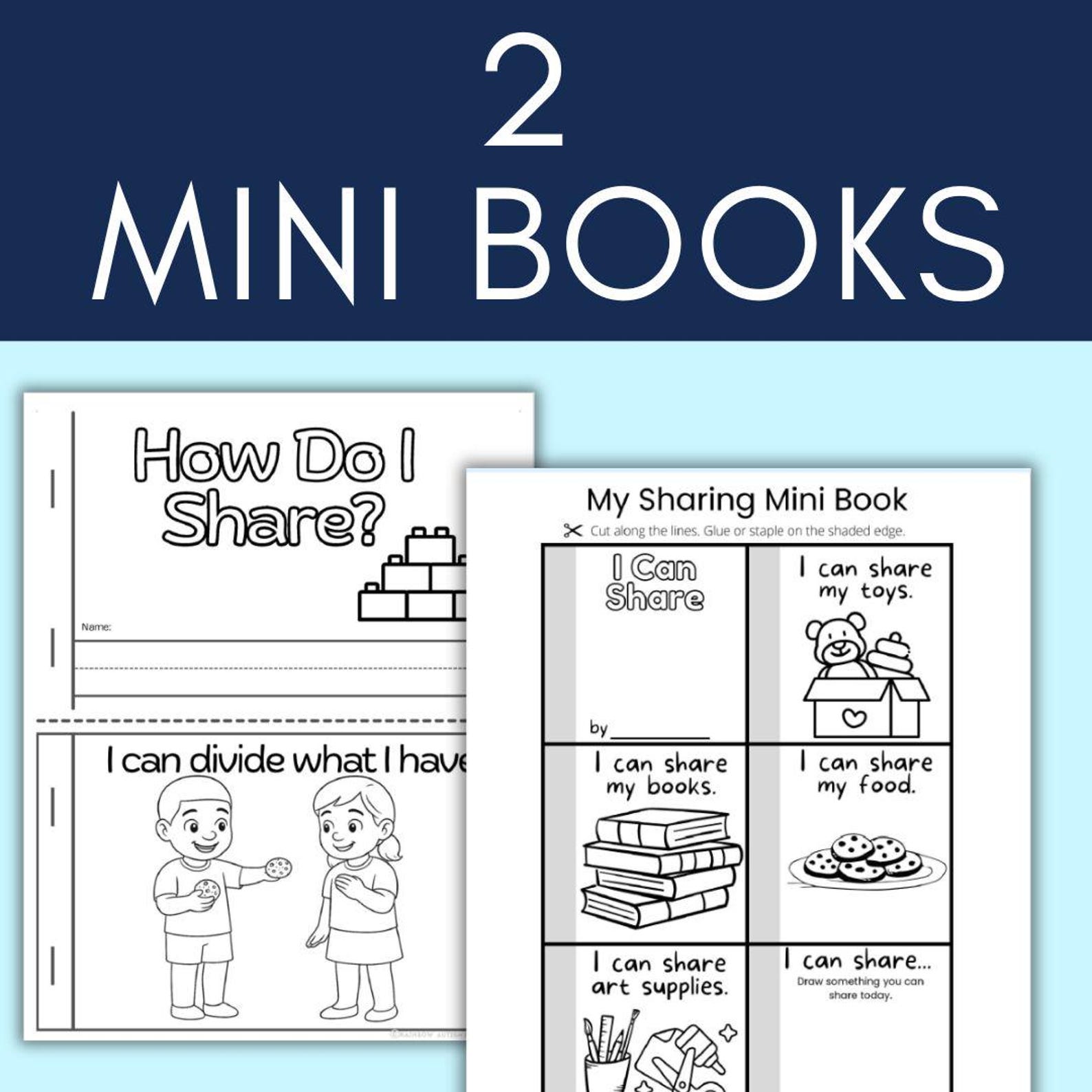 Sharing Worksheets & Activities Autism SEL Social Skills Printables Pre ...