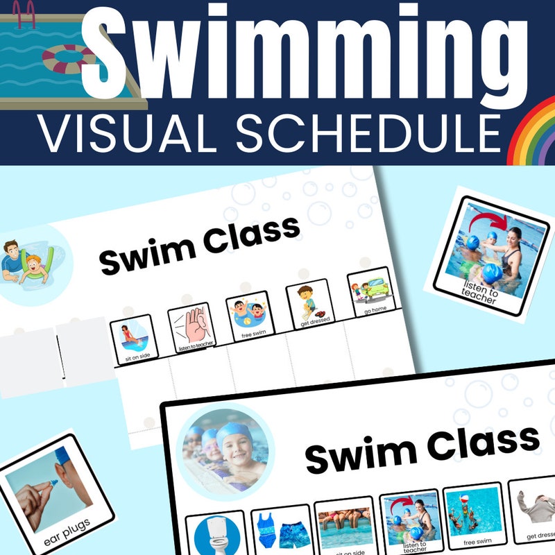 Swimming Visuals Autism - Etsy UK