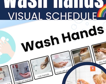 Washing Hands Visual Schedule for Autism & Special Education