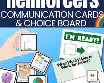 Reward Reinforcer PECS Style Communication Cards | First Then Board & Autism Visual