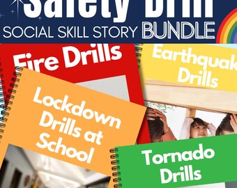 Safety Drill Social Story Bundle Lockdown Earthquake Tornado & Fire Drills