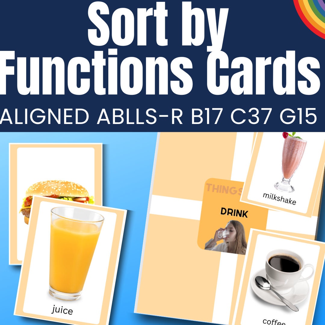 Sort by Function Photo Picture Cards & Sorting Mats Autism ABA Speech ...