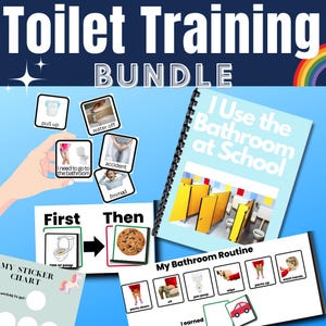 Potty Training Bundle | Autism Toilet Train Social Stories and Bathroom Visuals
