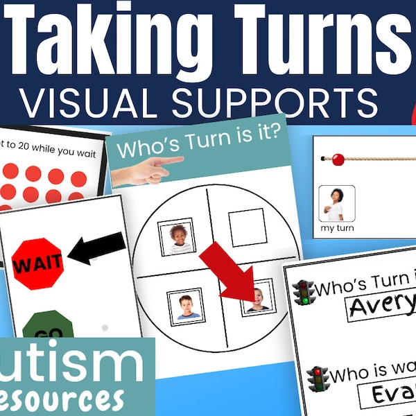 Taking Turns Autism Visual Supports to Teach Turn Taking