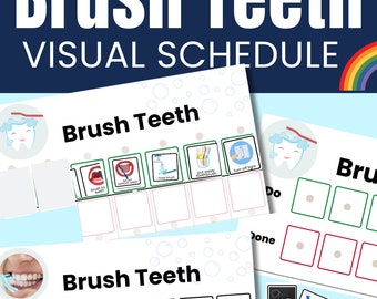 Brushing Teeth Visual Schedule Toothbrushing Steps Autism Visual Support