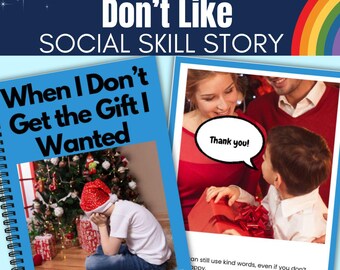 When I Don't Get the Gift I Wanted Social Story Receiving a Present Autism SEL Social Skills