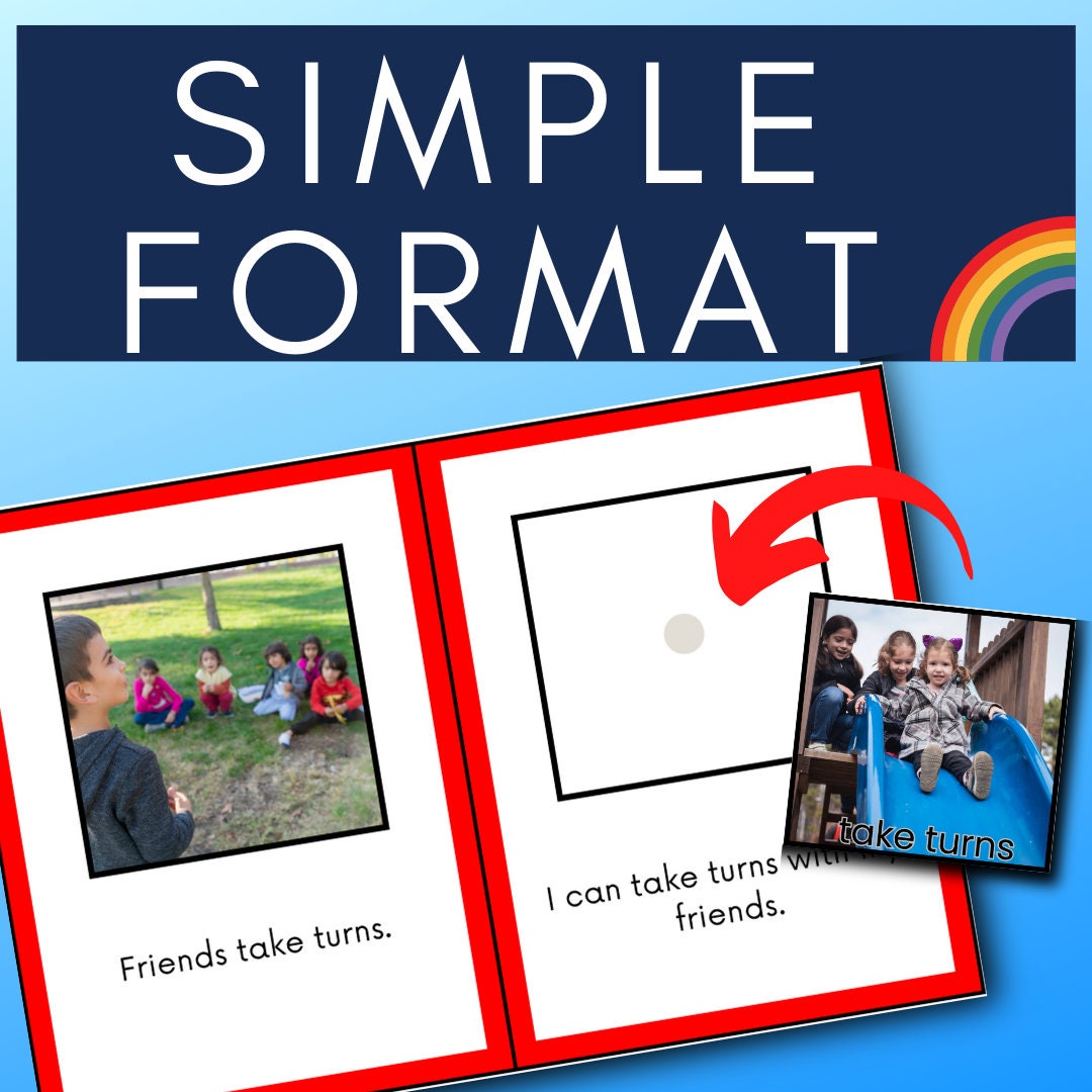 How to Play With Friends Interactive Book Adapted Book for Autism ...