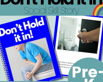 What Happens When You Hold in Pee or Poop Editable Social Story for Stool Withholding "Don't Hold It In" Ideal for Autism ADHD
