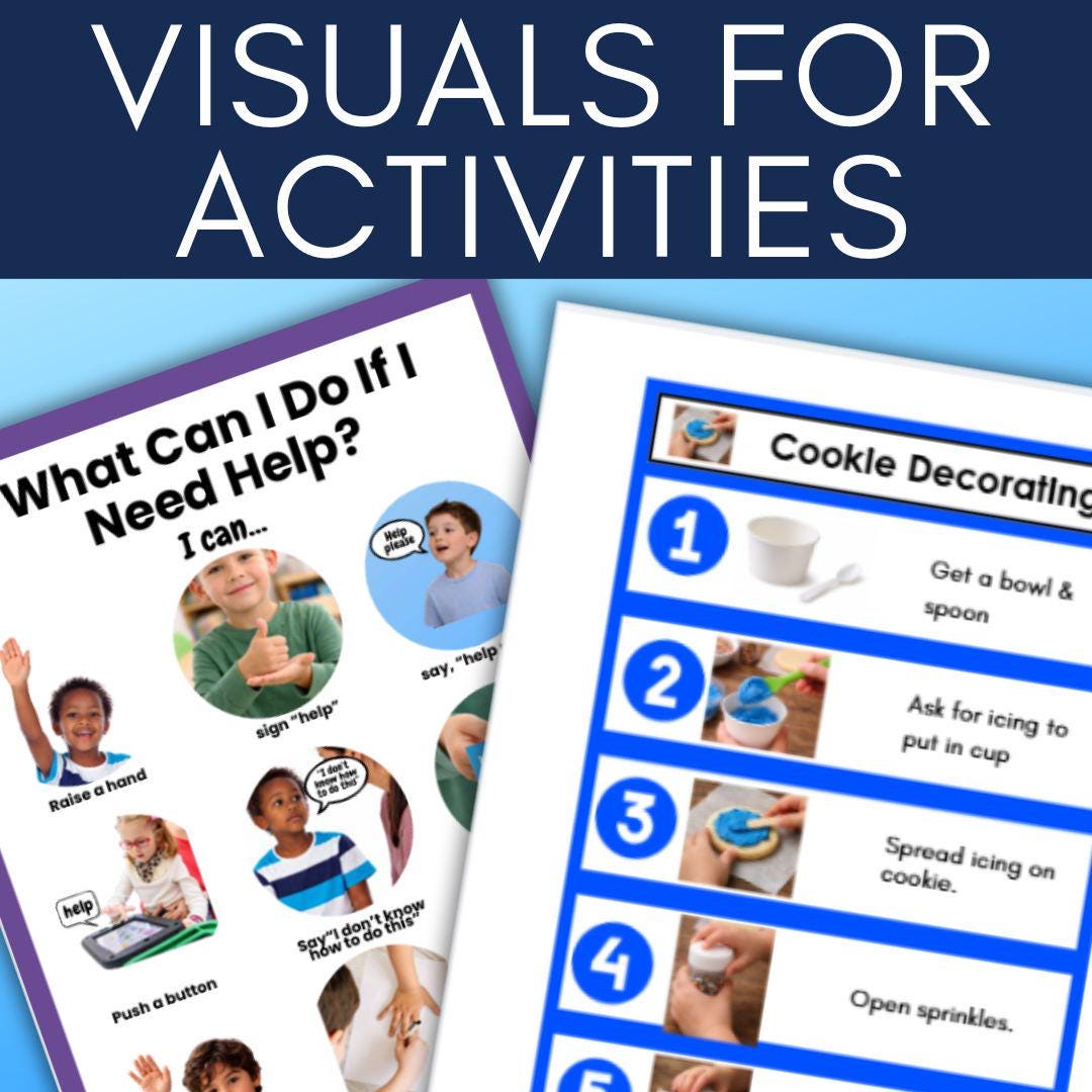 Asking for Help Autism SEL Bundle Preschool Social Story & Activities ...