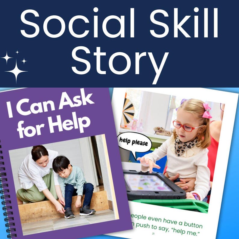 Asking for Help Autism SEL Bundle Preschool Social Story & Activities ...