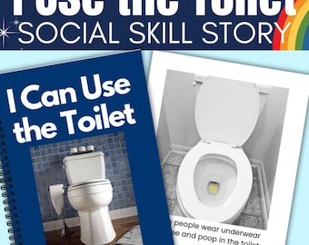 Autismus Töpfchen Training Social Story Toilettenschulung & Badezimmer Leben Fähigkeiten Bearbeitbar Digitaler Download mit Foto