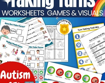 Taking Turns Worksheets & Turn Taking Activities Autism Preschool Social Skills SEL