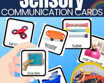 Sensory PECS Style Communication Cards Autism Visuals for Sensory Integration OT