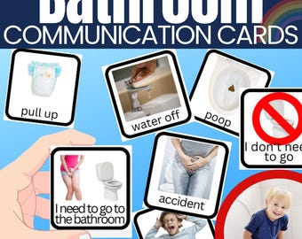 Autismo Vasino Supporto visivo / Foto reali PECS Schede di comunicazione per la routine del bagno