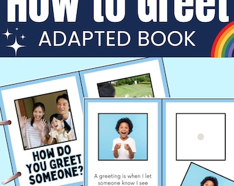 How to Greet Friends | Adapted Book for Autism Social Skills Special Education