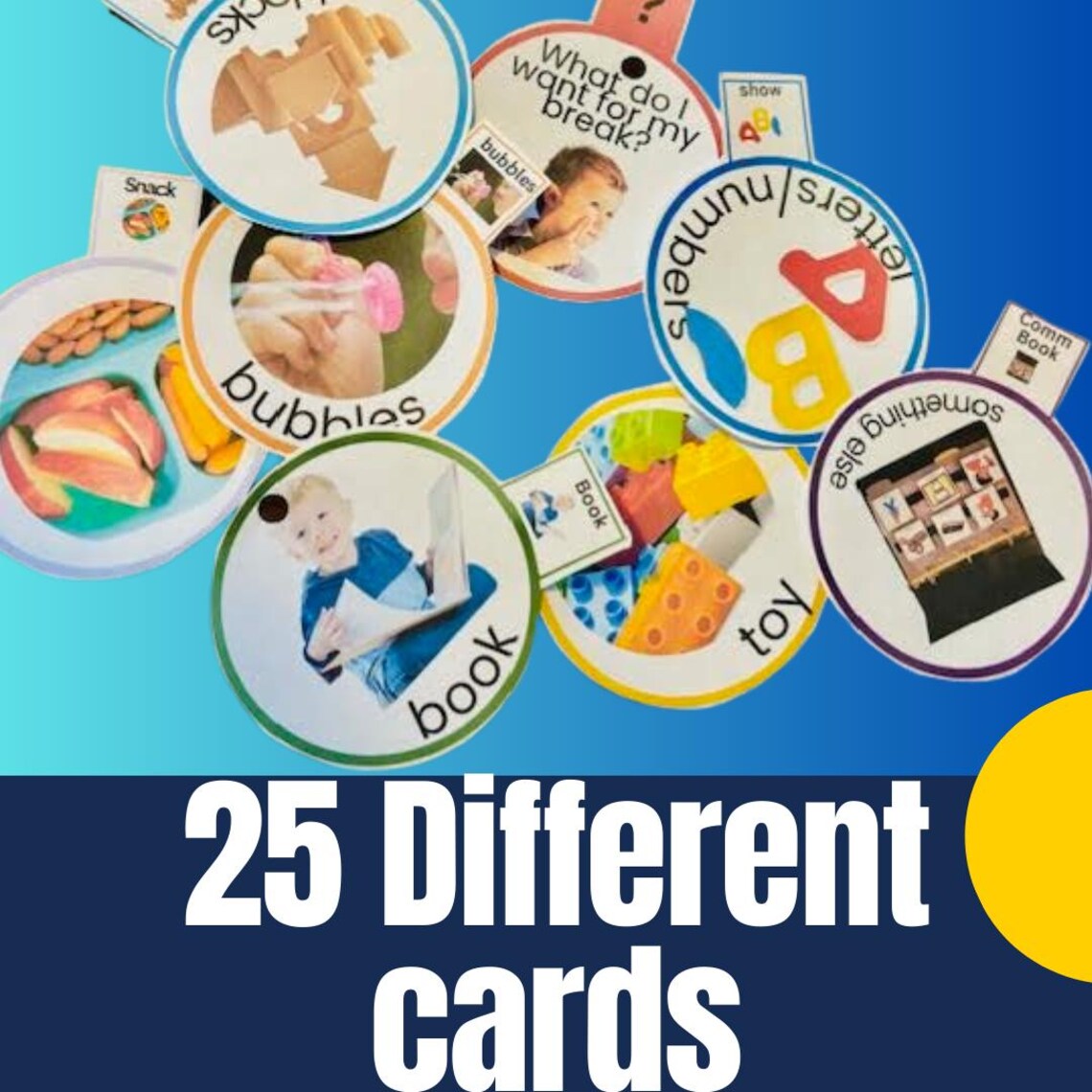 Break Options Cards for Lanyard Autism Visuals With Realistic Photos ...