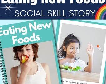 Probando nuevos alimentos: historia social sobre el autismo con fotos reales y recursos para la terapia de alimentación
