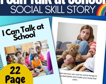 Historia social sobre mutismo selectivo: puedo hablar en la escuela