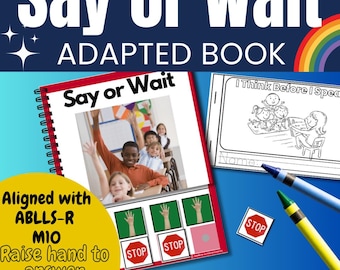 Raise Hand | Stop Blurting Adapted Book & Mini Book for Autism Special Education