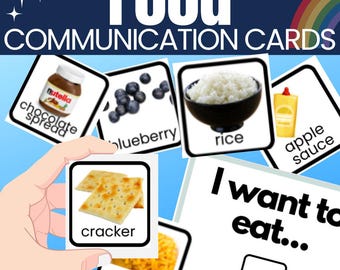 Food Picture Cards for Autistic Children – PECS Style Visual Supports for Meals & Choices