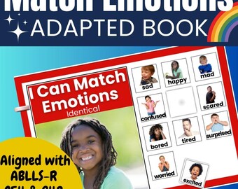 Match Emotions & Feelings – Adapted Interactive Book Aligned with ABLLS-R C54