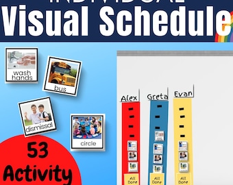Editable Kindergarten Preschool Autism Visual Schedule Special Education Visuals with Photos