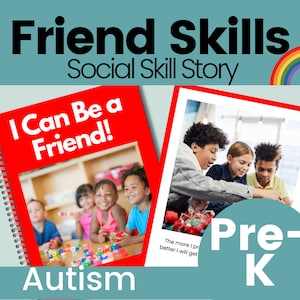 Being a Good Friend Autism Social Skill Story How to be a Friend Social Skills