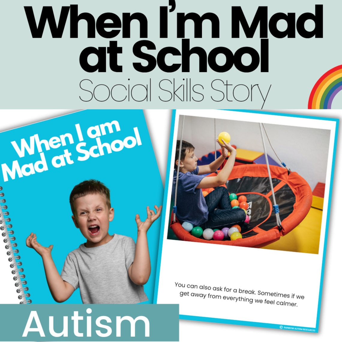 When I Am Mad at School Autism Social Skill Story Coping Skills When ...