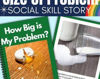 Historia social sobre el autismo: Problemas grandes y pequeños, habilidades sociales (Descarga digital editable)