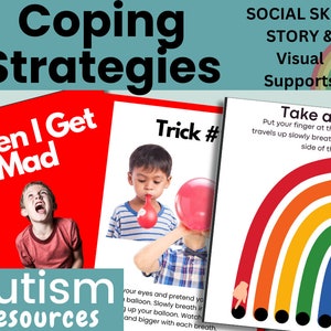 Autism Coping Skills Social Story: Emotional Regulation Visuals for Preschool