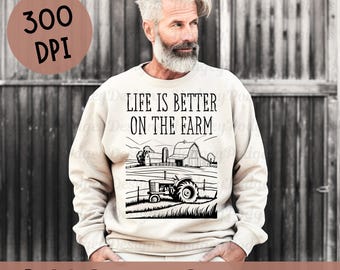 Farm Life PNG : Agriculture sublimation Design (téléchargement numérique)