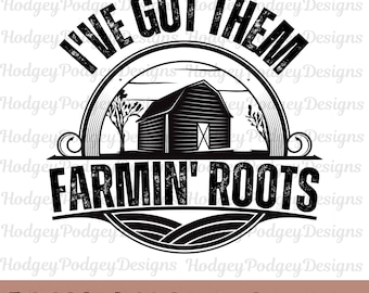 Farm Roots PNG SVG: landbouw landbouw sublimatieontwerp (digitale download)