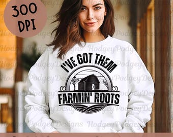 Farm Roots PNG : Conception par sublimation pour l&#39;agriculture et l&#39;agriculture (téléchargement numérique)