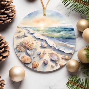 Christmas in July Ornaments, Bring the Beach Home for Your Tree, Beach Christmas Ornament, Seashore Decor, Vacation Keepsake, Beach Decor