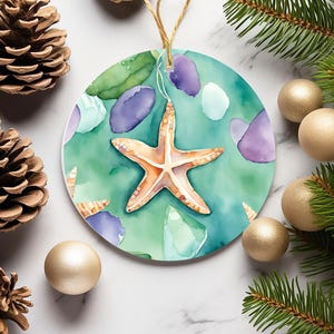 Starfish Christmas Ornament: Beachy Coastal Decor