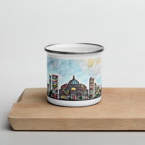 Mexiko-Stadt, Mexiko, Emaille-Becher, Campingbecher, Recuerdos de Mexico, Mexikanisch-Amerikanisch, Mexikanisch-Amerikanisch, Kaffeebecher