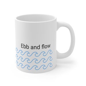 Vågor. Ebb och flod. Keramisk mugg, 33 cl