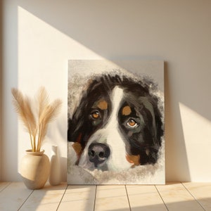 Custom Painting from your Photo, Personalized Pet Painting Canvas, Custom dog Portrait, Digital Print on Canvas Ready to Hang